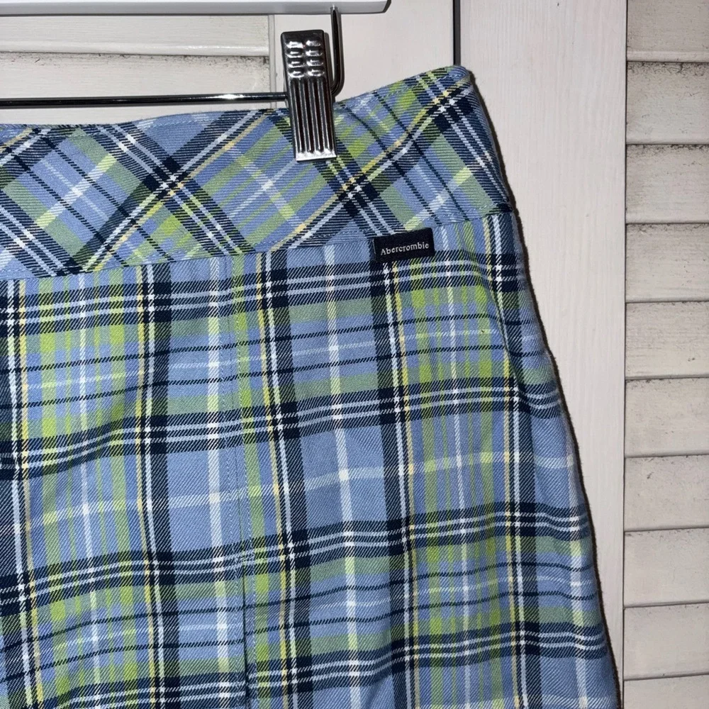 Abercrombie & Fitch Y2K Plaid Pleated Mini Skirt 10 Preppy Schoolgirl Clueless